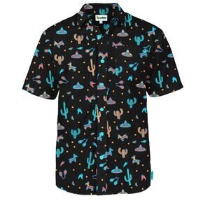 Tipsy Elves Midnight Fiesta Men's Hawaiian Short Sleeve Shirt Size XXL